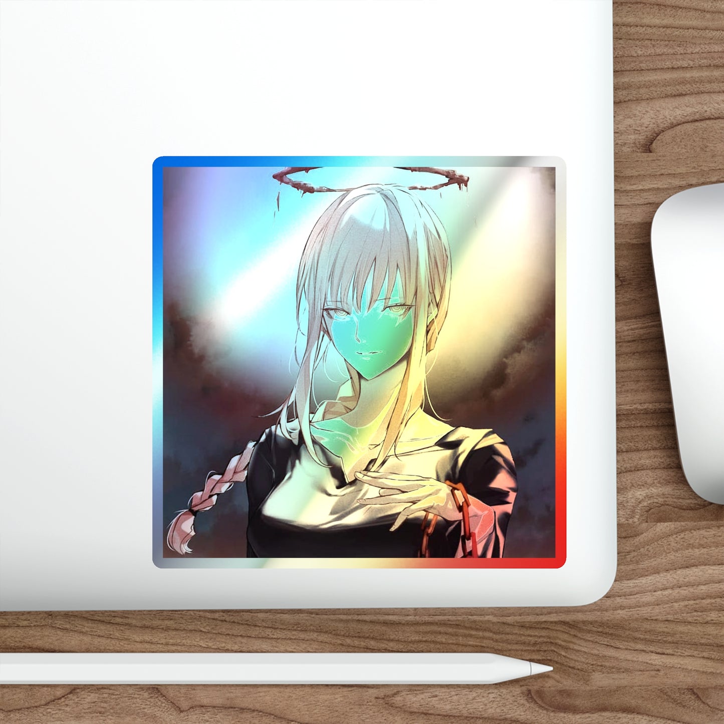 Holographic Makima Sticker