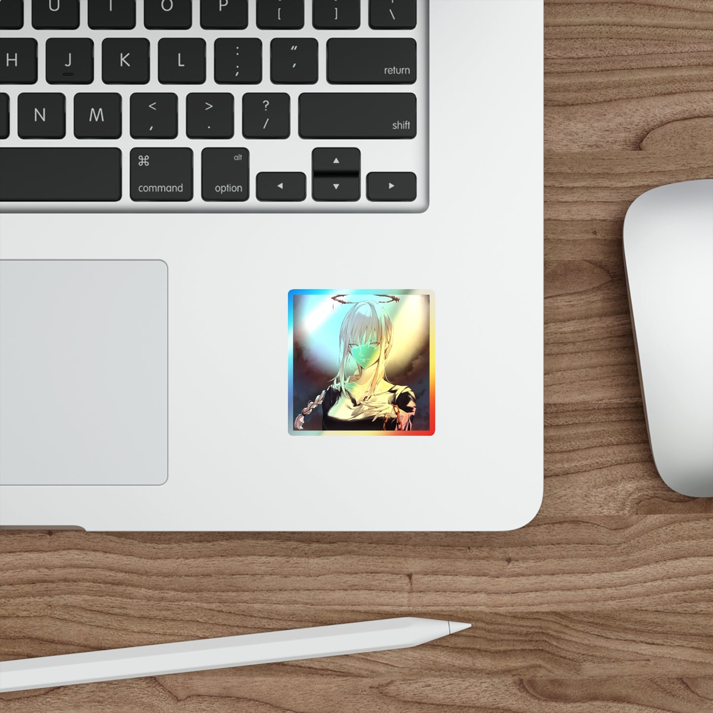 Holographic Makima Sticker