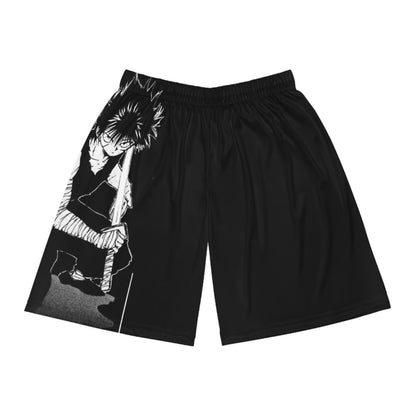 Hiei YYH Manga Style Basketball Shorts Unisex